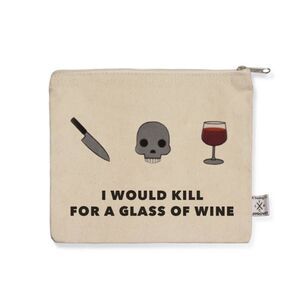 NWT kill for a glass of wine emoji pouch/clutch